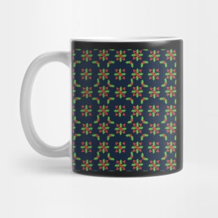 Holly and Berries on Navy Mug